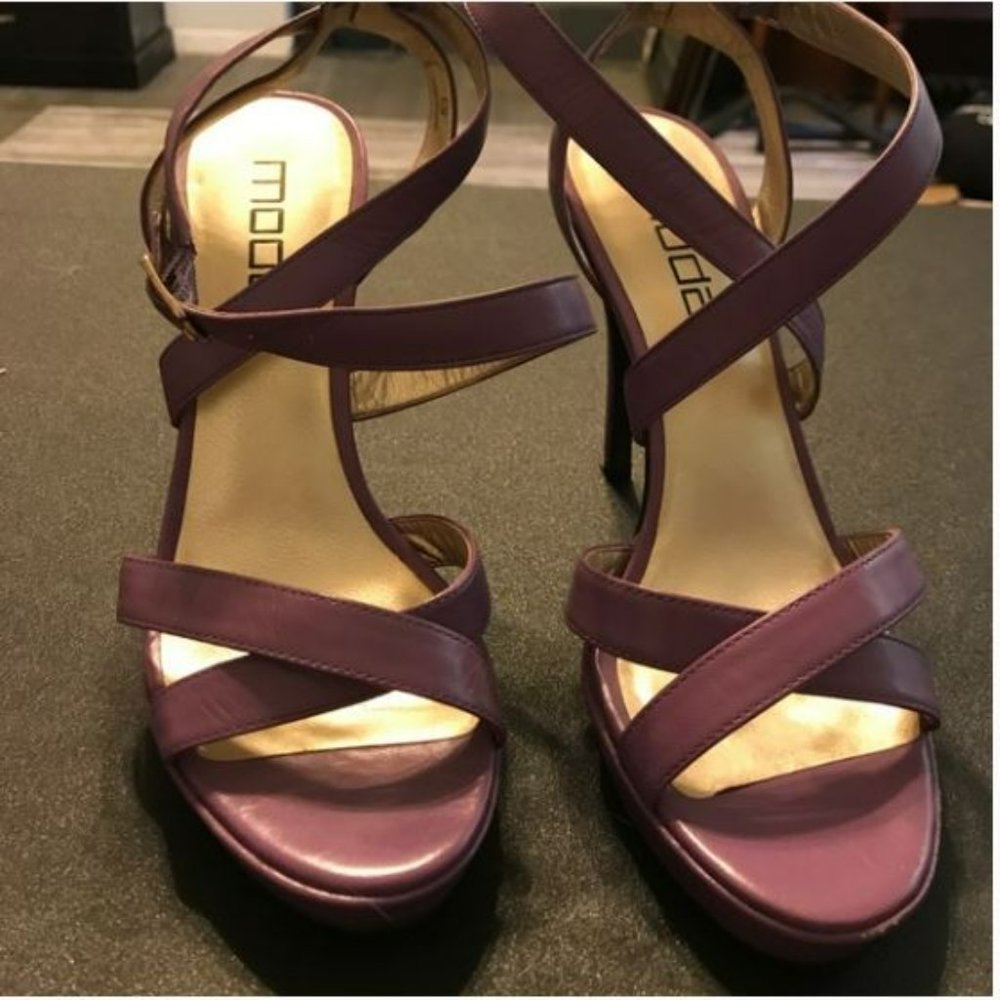 LAVENDER Strappy Heels | 10 | WORN ONCE HIGH QUALITY SPANISH LEATHER!  EUC!